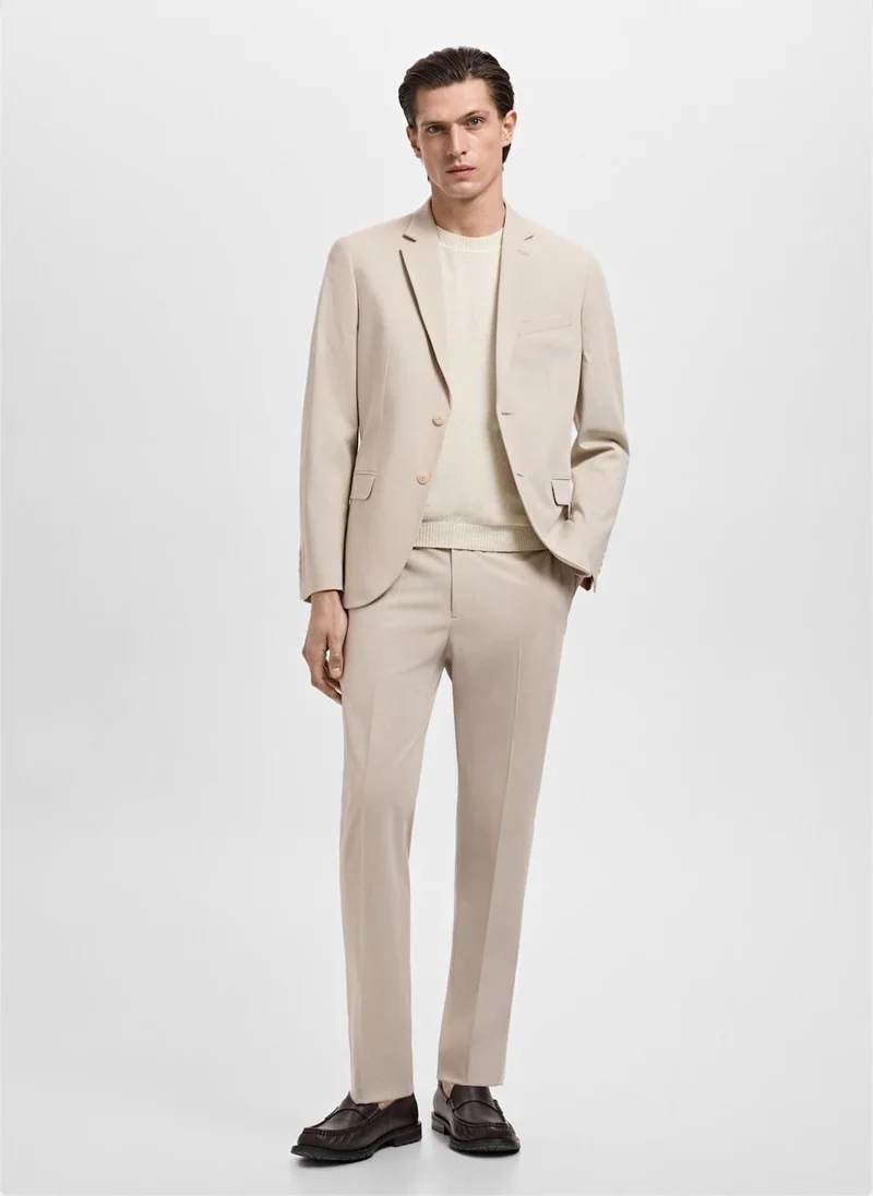 Mango Man Stretch Fabric Super Slim-Fit Suit Trousers