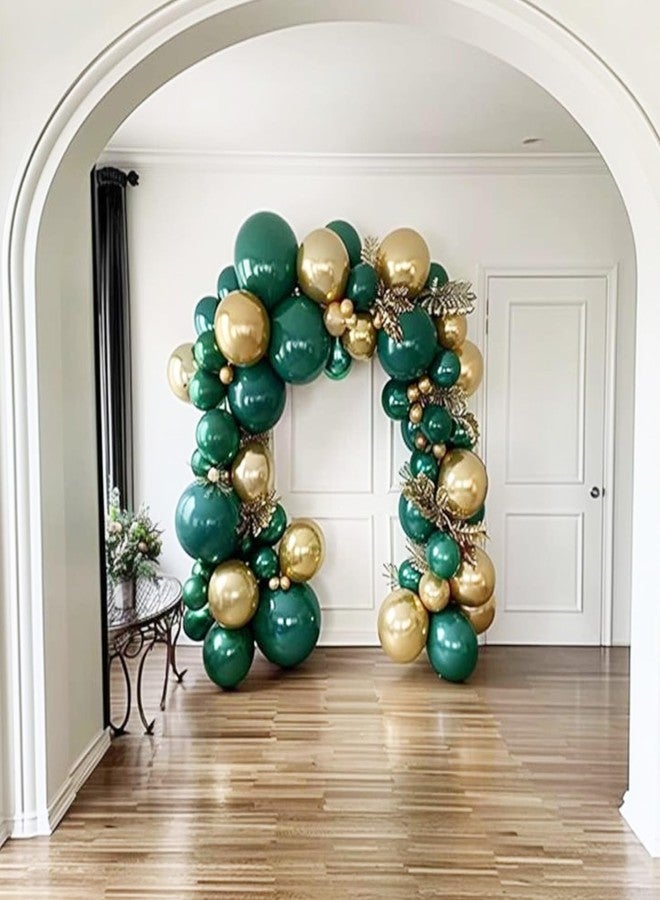 Biapian Green and Gold Balloons, 12 Inch Dark Emerald Green Sage Green Metallic Gold Balloon Green Gold Confetti Balloons for Birthday Wedding Christmas New Year Eve Party Decorations - Image 5