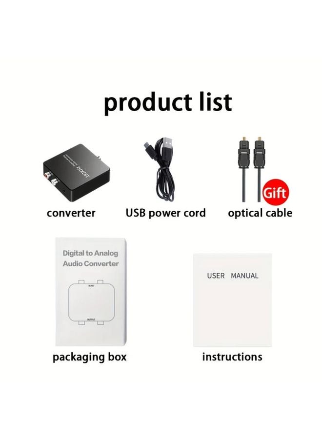 Digital To Analog Audio Converter SPDIF Optical To 3 5mm Jack Adapter With Free Optical Fiber Cable - Image 5