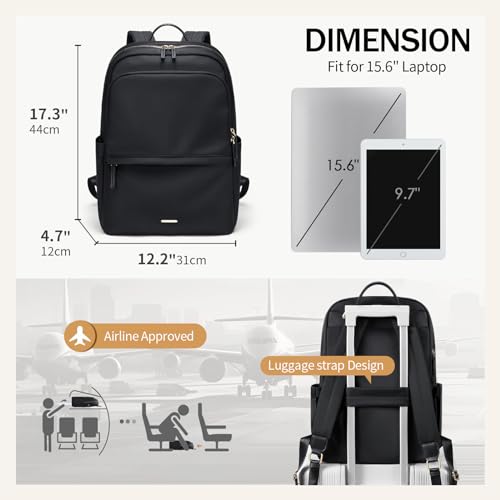 GOLF SUPAGS Women Laptop Backpack Casual Daypack for Work Travel College Backpack Purse Separate Laptop Compartment Fits 15.6 Inch Notebook - Image 2