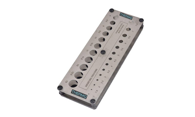 THERMO 25 Size Stainless Steel Drill Bit Tools Stand Sizes from 1 mm to 13 mm & 1/2 inch to 1/16 inch (MM) - Image 2