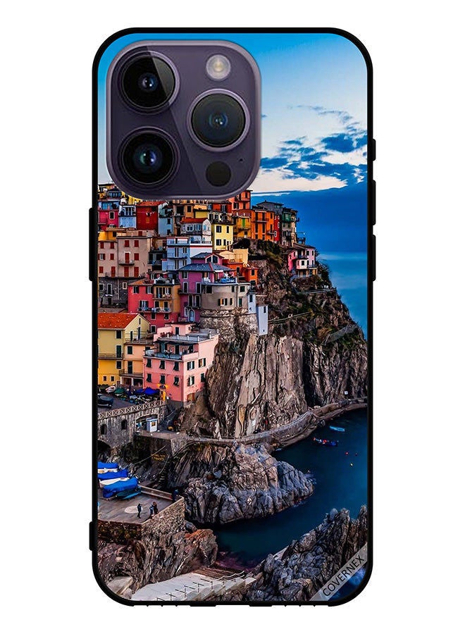 Covernex Protective Case Cover For Apple iPhone 14 Pro Colorful Houses On The Sea - Image 1