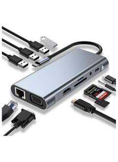 Generic "11-in-1 USB C Hub | 4K HDMI, VGA, PD, USB 3.0, Ethernet, SD/TF Card Reader | Compatible with MacBook Pro/Air"  - Image 1