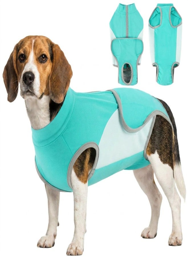 IDOMIK Dog Surgery Recovery Suit for Female Male Dogs, Breathable Dog Recovery Suit with Back Zipper, Protective Pet Surgical Onesie Anti Licking Abdominal Wounds, E-Collar Cone Alternative,Green,XL - Image 1