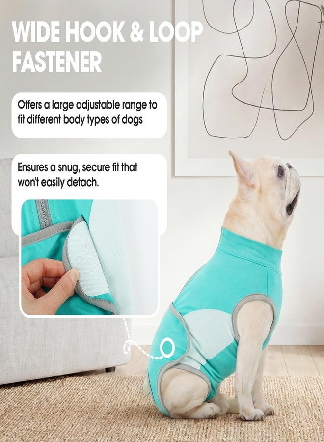 IDOMIK Dog Surgery Recovery Suit for Female Male Dogs, Breathable Dog Recovery Suit with Back Zipper, Protective Pet Surgical Onesie Anti Licking Abdominal Wounds, E-Collar Cone Alternative,Green,XL - Image 3