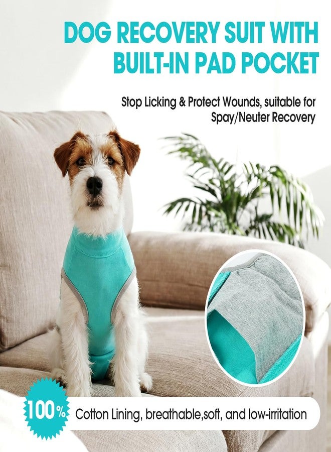 IDOMIK Dog Surgery Recovery Suit for Female Male Dogs, Breathable Dog Recovery Suit with Back Zipper, Protective Pet Surgical Onesie Anti Licking Abdominal Wounds, E-Collar Cone Alternative,Green,XL - Image 4