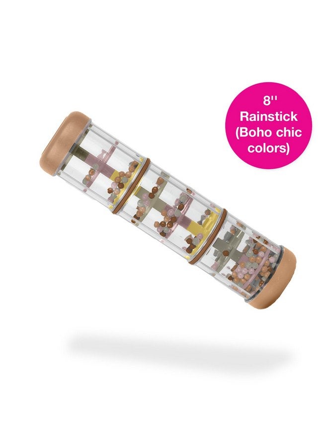 Edushape Rainstick 8 Inch Boho Chic - Rainmaker Toy for Babies, Sensory Tubes Musical Instrument - Rain Stick Baby Toy for Soothing Rain Sounds, Perfect Tummy Time Toys, Engaging Toddler Sensory Play - Image 2