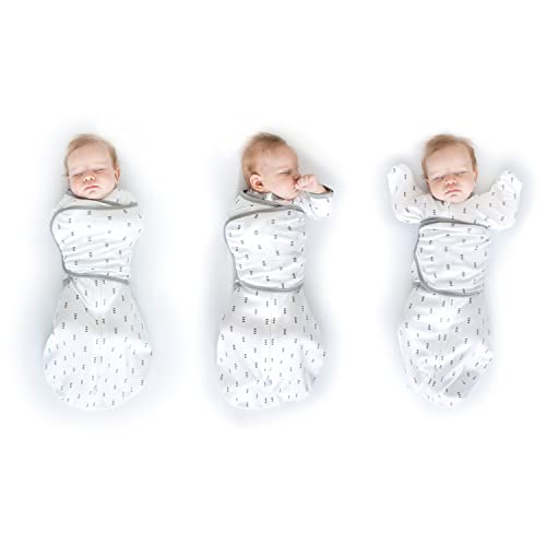SwaddleDesigns 6-Way Omni Swaddle Sack Arms Up Swaddle for Newborn, More Options to Calm Startle Reflex, Improves Sleep, Easy Transition Baby Sleep Sack, Small, 0-3 Mo, 6-12 lbs, Tiny Arrows Black - Image 1