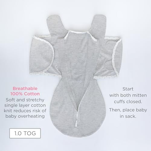 SwaddleDesigns 6-Way Omni Swaddle Sack Arms Up Swaddle for Newborn, More Options to Calm Startle Reflex, Improves Sleep, Easy Transition Baby Sleep Sack, Small, 0-3 Mo, 6-12 lbs, Tiny Arrows Black - Image 5