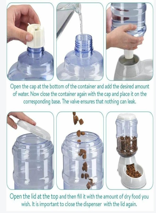 FYCAN Plastic Dog/Cat Automatic Pet Feeder and Drinker,with 3.5L Bottles, the Feeders Pet Water Food Dispenser Dry Food Feeder Dispenser for Small,Large Dogs,Cats,Pets BPA-Free,_1 - Image 4