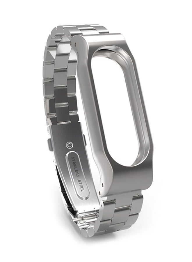 اليشمك رباط معصم بديل لشاومي مي باند 2 فضي - Image 2