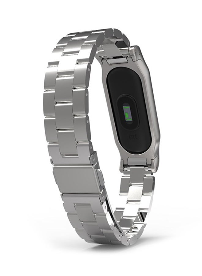 اليشمك رباط معصم بديل لشاومي مي باند 2 فضي - Image 3