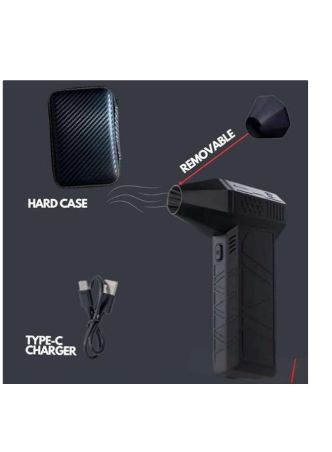 Portable Turbo Jet Fan Blower | Ultra High-Speed 150000 RPM Air Blower with Rechargeable Battery & Charger for Car Drying, Cleaning & Outdoor Use - Image 4