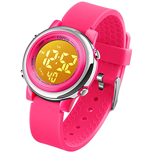 cofuo Kids Digital Sport Waterproof Watch for Girls Boys, Kid Sports Outdoor LED Electrical Watches with Luminous Alarm Stopwatch Child Wristwatch - Image 1