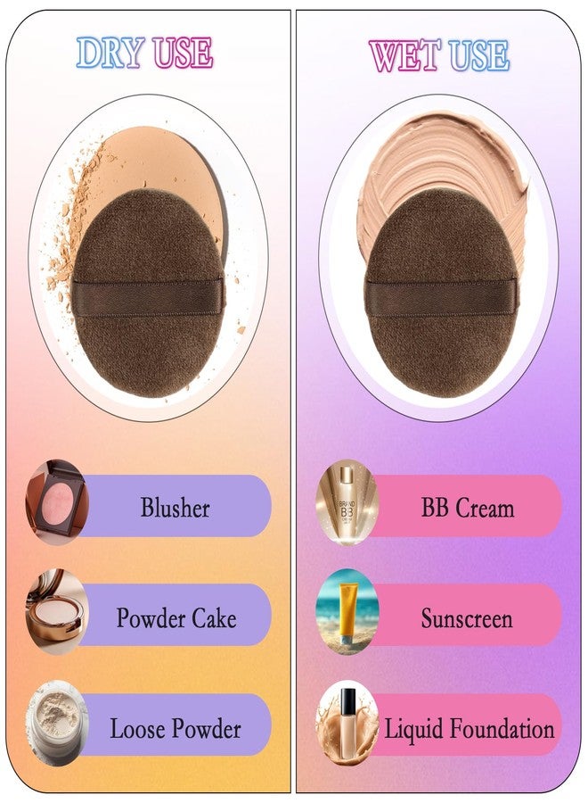UPIQNG 10pcs Mini Powder Puff, Makeup Powder Puff Skin Color Soft Small Powders Puffs 1.5 Inches Powders Pact for Loose Powders Liquid Foundation Cosmetic Soft Face Blending - Image 4