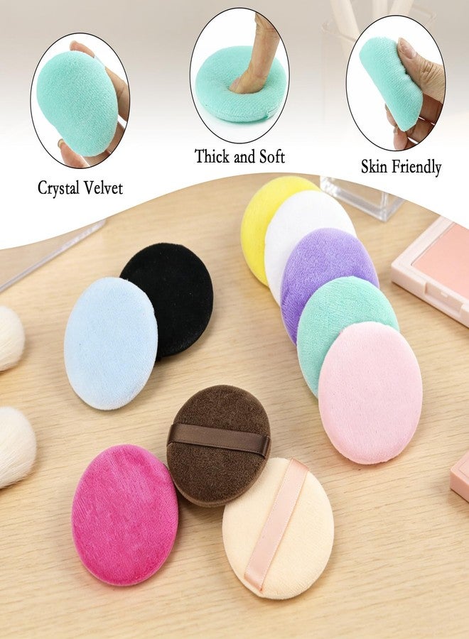 UPIQNG 10pcs Mini Powder Puff, Makeup Powder Puff Skin Color Soft Small Powders Puffs 1.5 Inches Powders Pact for Loose Powders Liquid Foundation Cosmetic Soft Face Blending - Image 3
