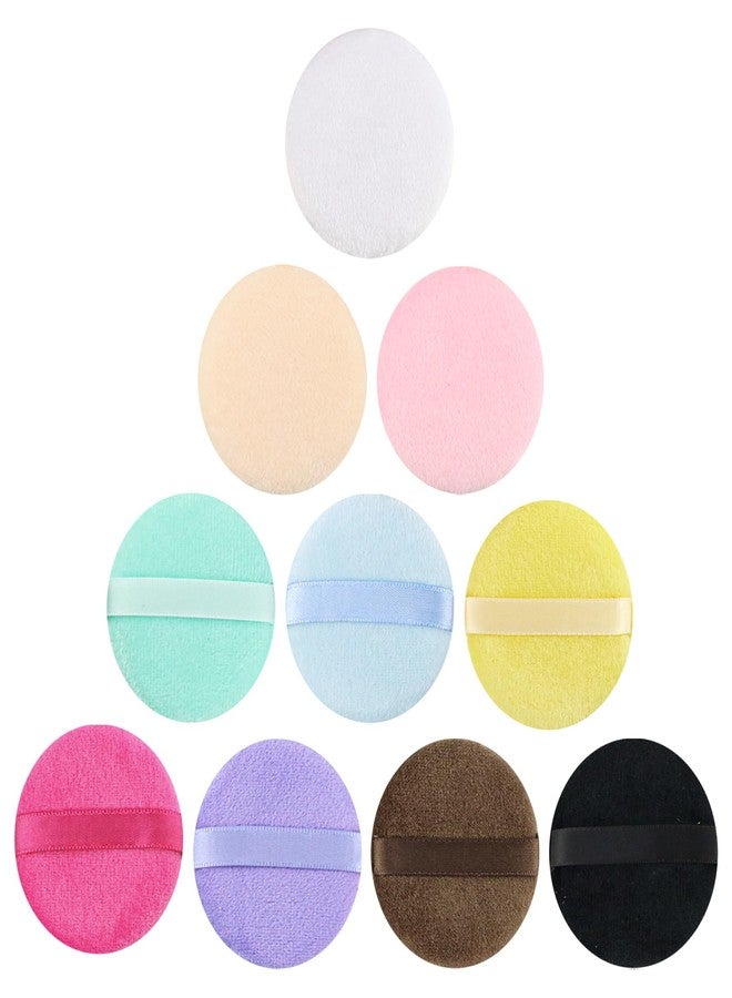 UPIQNG 10pcs Mini Powder Puff, Makeup Powder Puff Skin Color Soft Small Powders Puffs 1.5 Inches Powders Pact for Loose Powders Liquid Foundation Cosmetic Soft Face Blending - Image 1