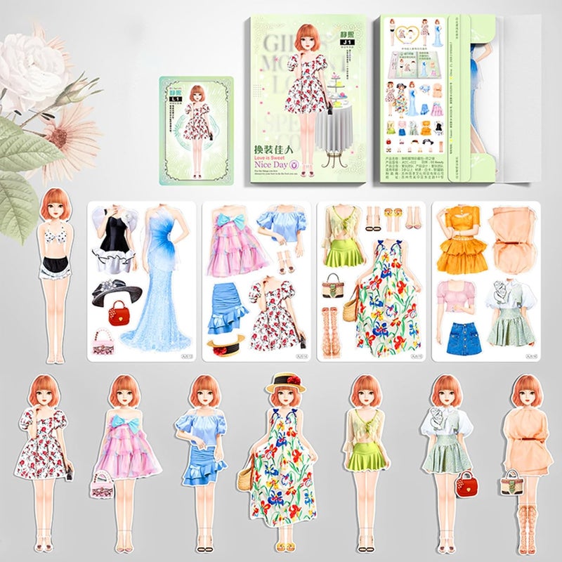 Daniel Axel Magnetic Princess Dress Up Paper Doll Pretend Play Toys Magnet People Clothes Puzzles Game for 3+ Year Old Girls Toddler,Preschool Learning Created Imagine Set Birthday Gift - Image 1
