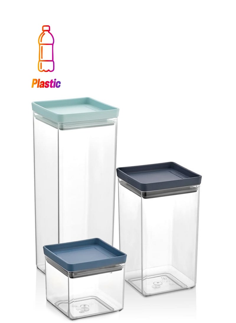 Organizers Set of 3 storage containers with vacuum lid - Image 1