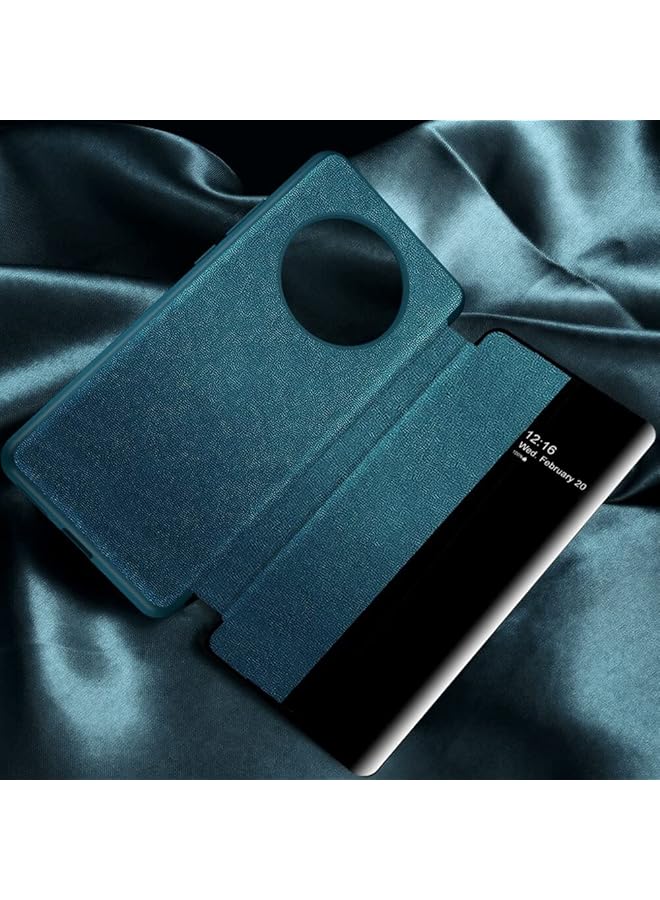 erorex Case For Honor Magic 4 Pro 5G Luxury Window View Flip Leather Case Stand Full Protection Soft Shell Magnetic Leather Shell Phone Cover For Magic 4 Pro Magic 4 Pro 5G Green - Image 3