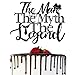 WFKLDF The Man The Myth The Legend Cake Topper Happy Birthday Dad Cake Topper Happy Fathers Day Decorations Dad Retirement Dcorations Supplies Black - Image 3