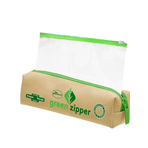 GONATURS Greenzipper Ziplock Seal Storage Bags for Freezer, Refrigerator,Food,Vegetable,Fruits,Snacks, Kitchen Storage Zip Lock Pouches, Reusable, Washable, Transparent (30) (X Large) - Image 1