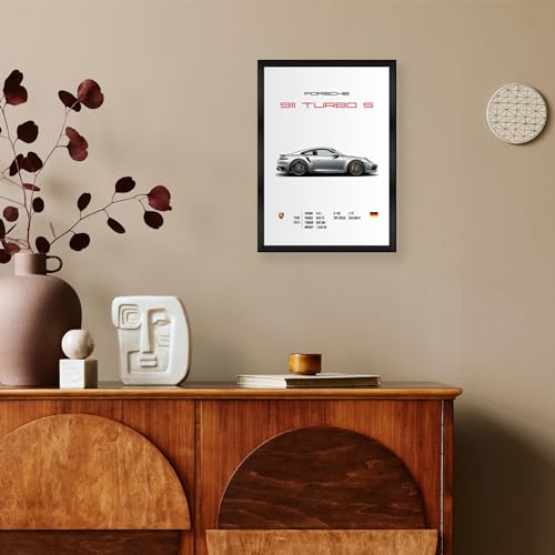 CodersParadise Porsche 911 Turbo S Wall Poster Frames | Aesthetic A4 Poster Frames For Home, Living Room, Bedroom and Office | Wall Frames Artworks | Hanging Theme Posters - Image 5
