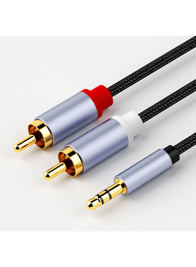 Audio Line One Half Aux3.5mm To Double Lotus Mobile Phone Computer And Power Amplifier Rca Audio Connection Line Red And White-Color:5m -classic Plastic Shell  5% User Choices  - Image 2