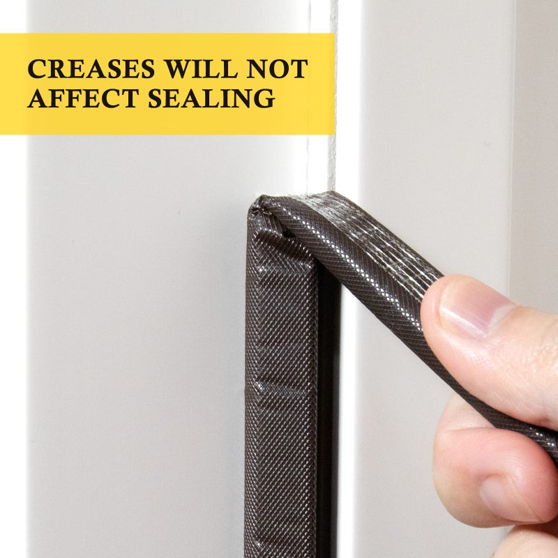 fowong Weather Stripping Door Seal, White Door Weather Stripping V Shape Door Seals for Door Frame,1/2 Inch Wide X 19 Feet Long, Self-Adhesive Door Insulation Soundproofing Window Gap Sealing Strip - Image 2