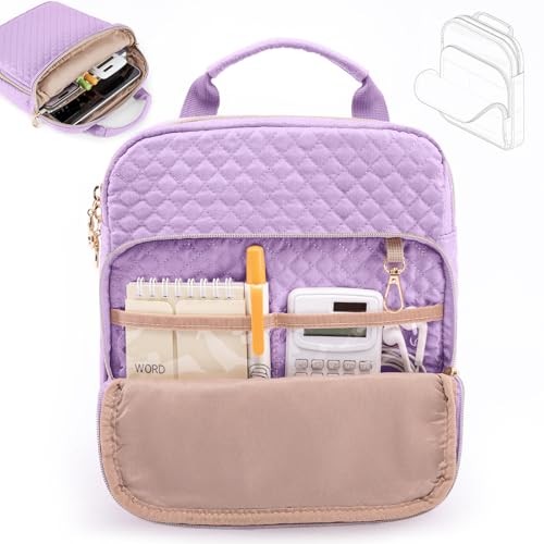 APOFFICE Book Sleeve with Zipper Book PouchQuilted Book Carrier Book Covers for Book LoversMultiPocket Book Protector Case for HardcoverBook Accessories Bible Bags for Bible Study Supplies AA Books - Image 1