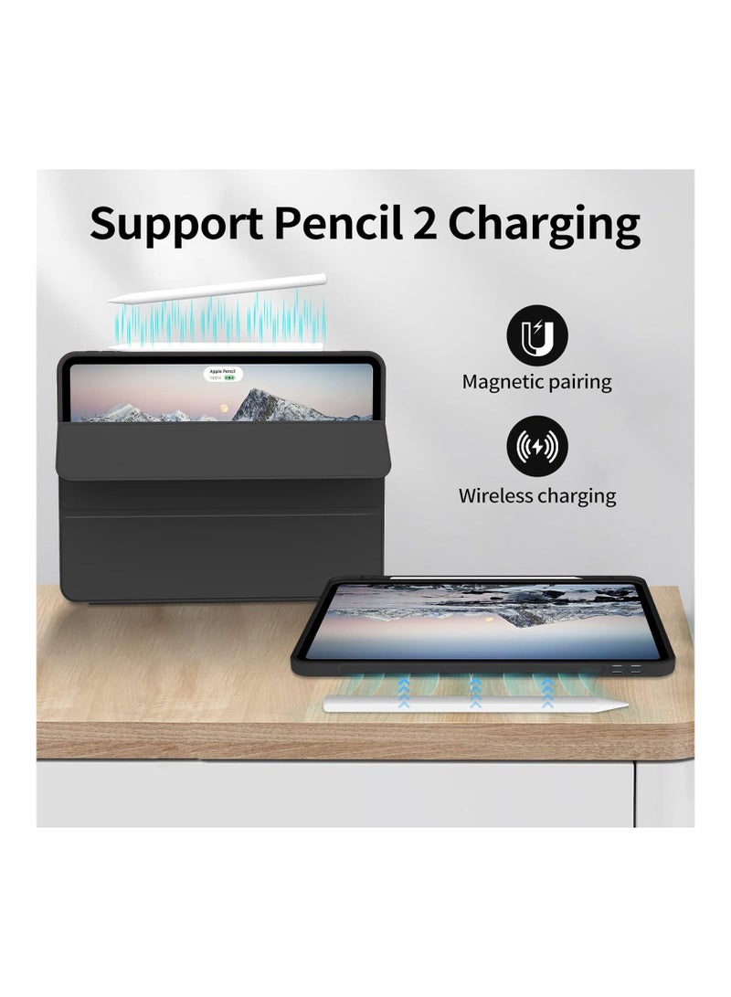 Techie Apple Smart Folio Flip Full Cover Tablet Case with Pencil Holder and Auto Wake/Sleep function for Apple iPad Pro 11 2022,2021,2020 11 Inch – Black - Image 3
