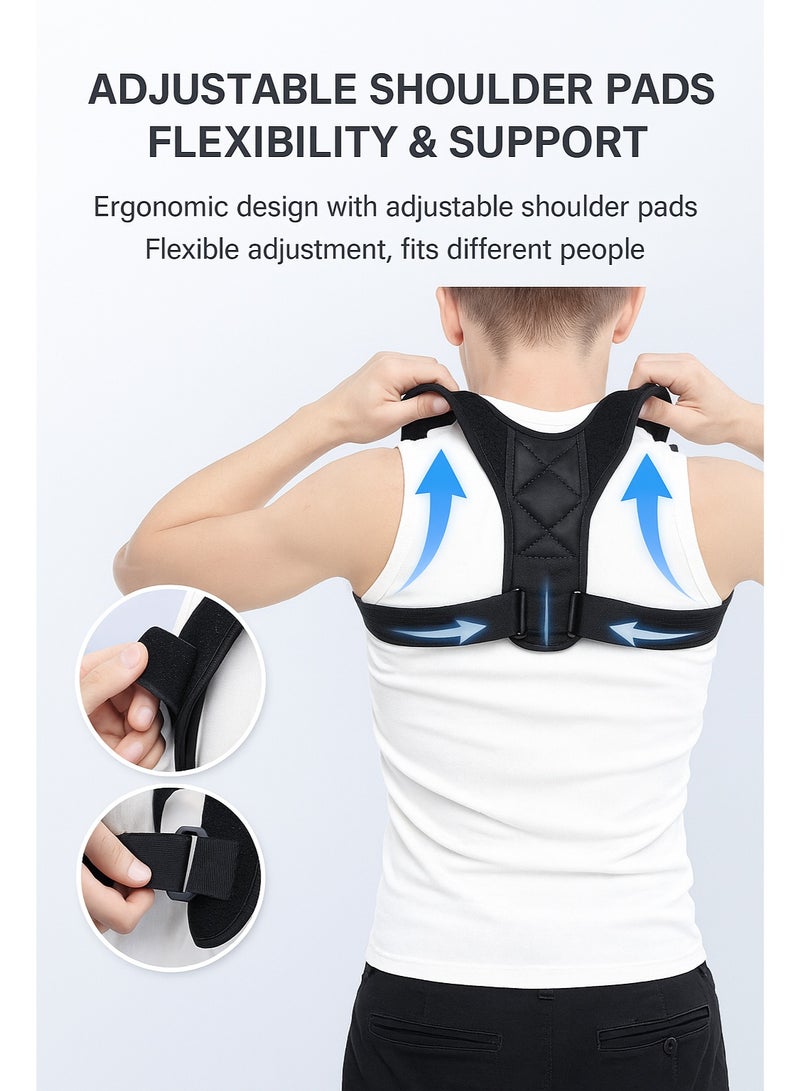 Posture Corrector Ergonomic Back Support Brace - Best for improving posture, helps relieve back pain, and adjusts the spine, neck and shoulders, helps relieve pain for women and men - Image 3