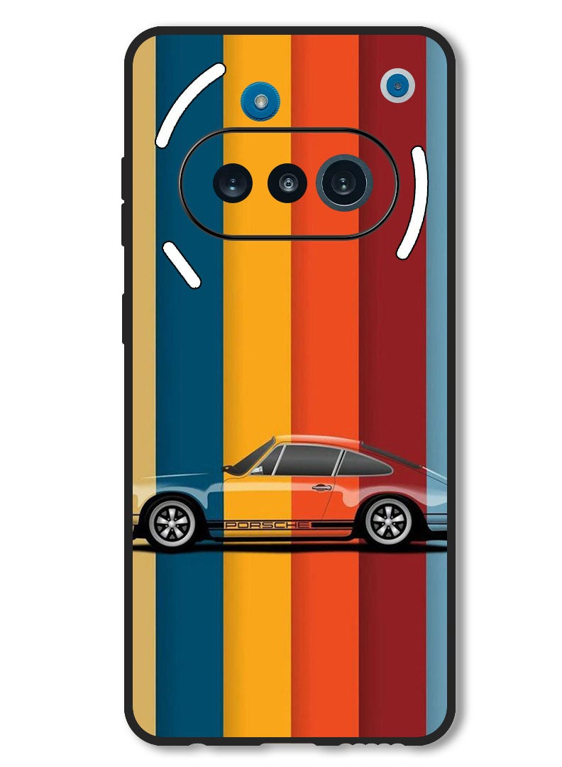 Theodor Case Compatible with Nothing Phone 3a Protection Shockproof Bumper Cover Vintage Porche - Image 1