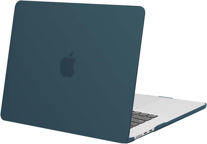 موسيسو حافظة MOSISO متوافقة مع MacBook Air مقاس 15 بوصة M5 2026 M4 2025 M3 2024 M2 2023 A3448 A3241 A3114 A2941 شاشة Liquid Retina مع Touch ID، غطاء حماية بلاستيكي صلب، أخضر تيل - Image 1