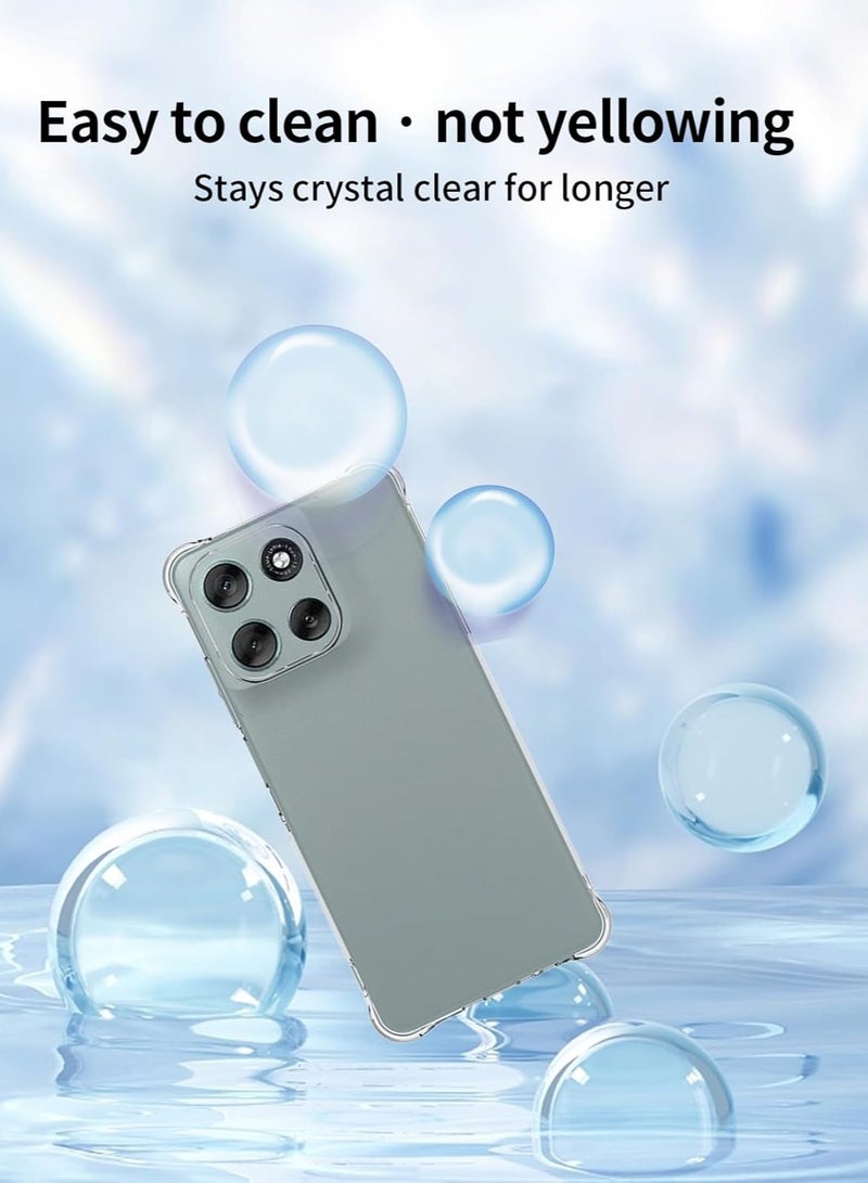 Case for Motorola G56 Clear TPU Four Corners Grade Protection Cover Transparent Soft Silicone - Image 3
