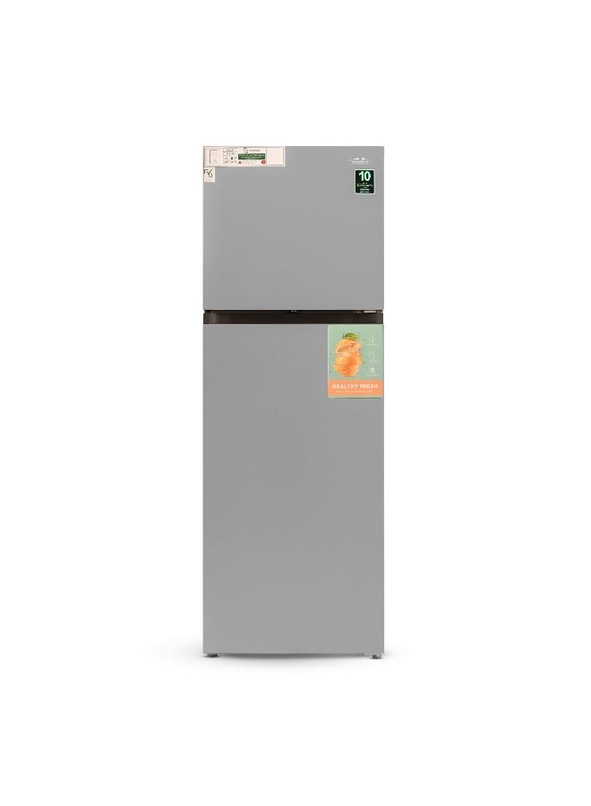 Frego 420L Top Mount Double Door Refrigerator | Multi Air Flow System | No Frost Tech | 10 Yrs Warranty on Invertor Compressor | Grey - Image 1