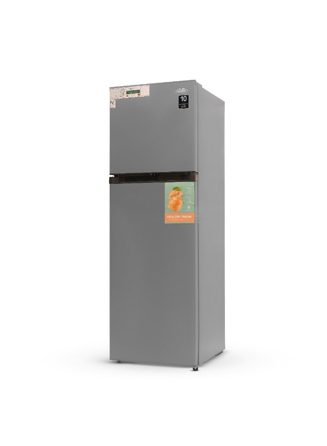 Frego 420L Top Mount Double Door Refrigerator | Multi Air Flow System | No Frost Tech | 10 Yrs Warranty on Invertor Compressor | Grey - Image 2