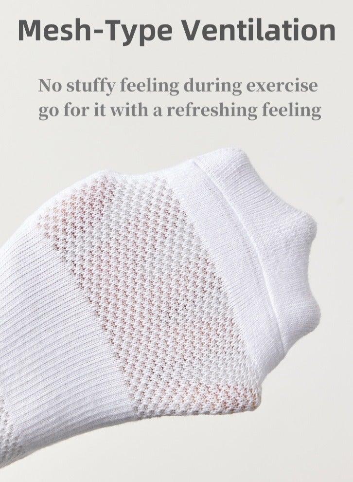 Lullaxx Socks for men, Cotton Athletic Crew Odor Proof Mid-Calf Breathable suitable for basketball football running,Suitable for All Seasons（4 Pairs,black white,39-45) - Image 2