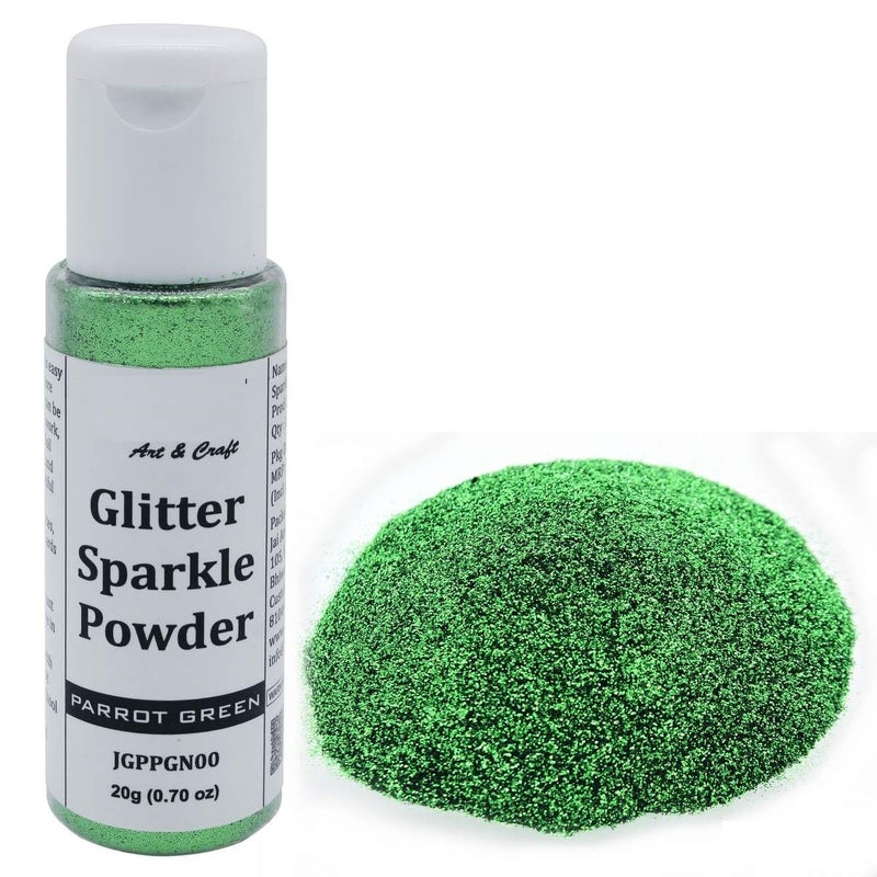Glitter Powder Parrot Green 20gm - Image 1