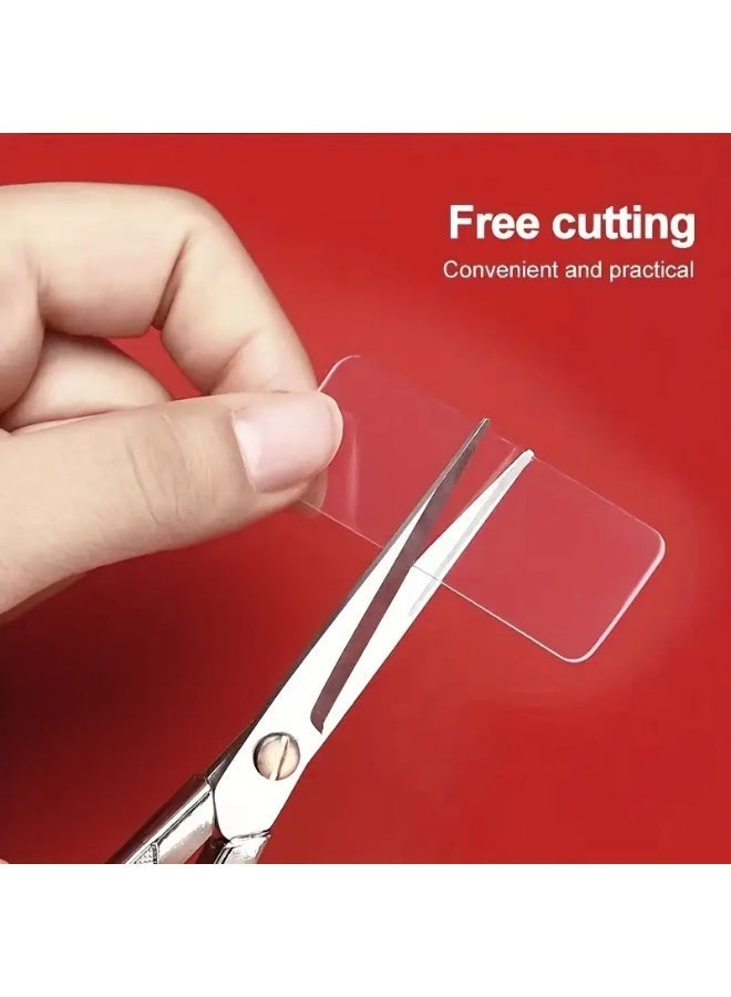 180 pieces of strong, double-sided, multi-functional adhesive. No drilling required. Can be installed on the back of the door. Suitable for the kitchen, bathroom, and office. Can hang keys, notes, and photos. - Image 4