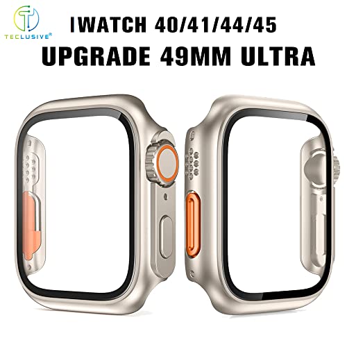 T Teclusive Ultra Luxury Converter Case with Glass Compatible with iWatch Series 3 to iWatch Ultra | Convert 42mm | Full Protection Cover Converter - Natural (42mm) - Image 2
