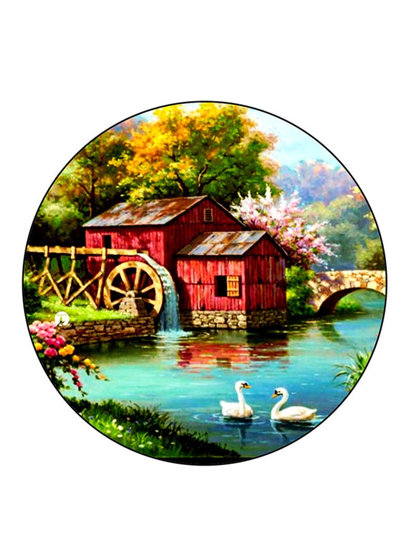 RKN Vintage Art Printed Large Pin Multicolour - Image 1
