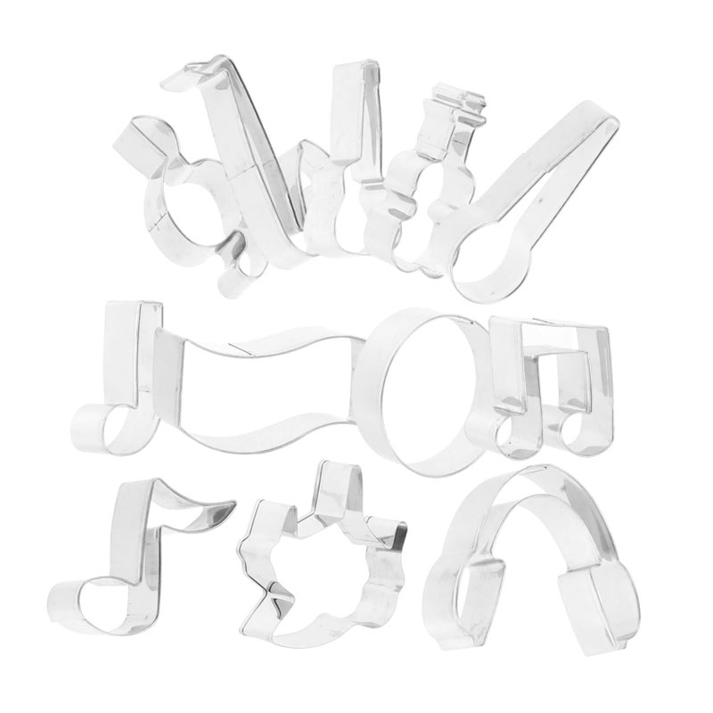Stainless Steel Music Shaped Biscuit Molds Set for Baking Themed Party Cookie Cutters - Image 2