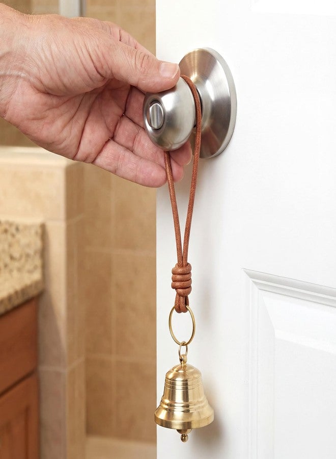 Xelsluthe Jingle Bells for Door Knob, Small Brass Bell for for Door Opening Vintage Gold Bell Outside Christmas Hanging Indoor Decoration Clear Ringing Sound for Home Garden Shopkeepers Bells on Rope Garden - Image 5