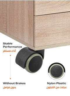 BMB tools Splint Casters - Swivel - 2 Piece 2inch Black - Non-Marking Plate Mount Caster with Smooth Gliding Shock Absorption Easy Installation - for Side Tables Storage Drawers Office Chair Workshops  - Image 3