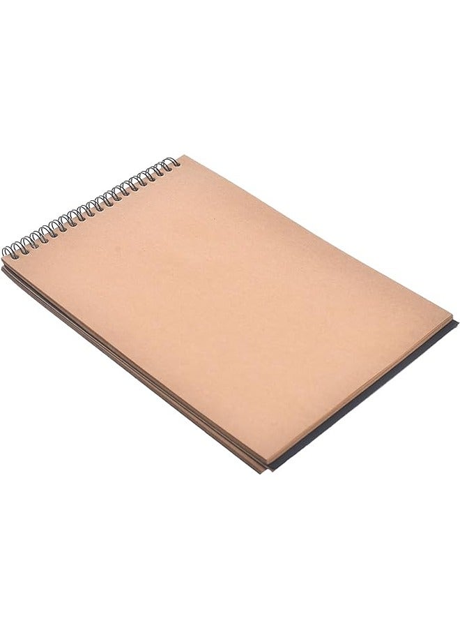 Smart كراسة الرسم الحلزونية ذات الغلاف الصلب عالي الجودة من سمارت 12827، 50 ورقة بنية مقاس 25 × 17.5 سم 85 جم للرسم والفنون - متعدد الألوان - Image 3