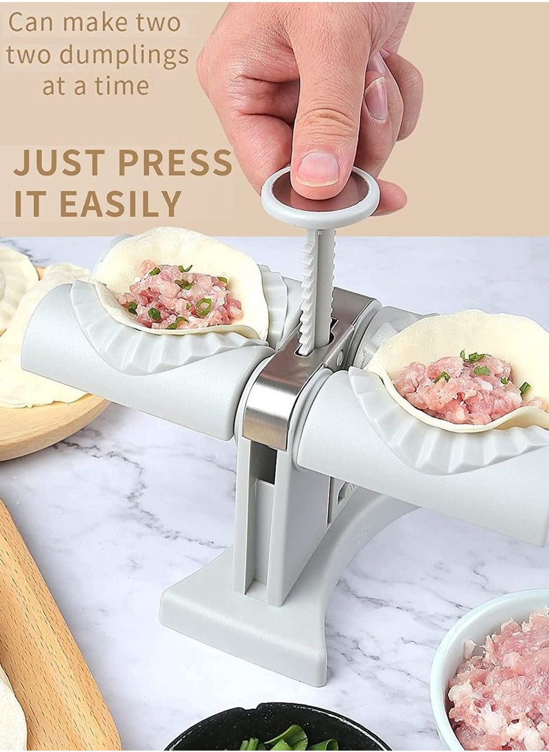 CME Modern Dumpling Samosa Maker And Qatayef Maker for Home Kitchen And Restaurant, Double Header, Automatic And Quick In Operation, Suitable ForSamosa, Ravioli Mold, Pierogi, Pie, Empanada And Much More  - Image 3