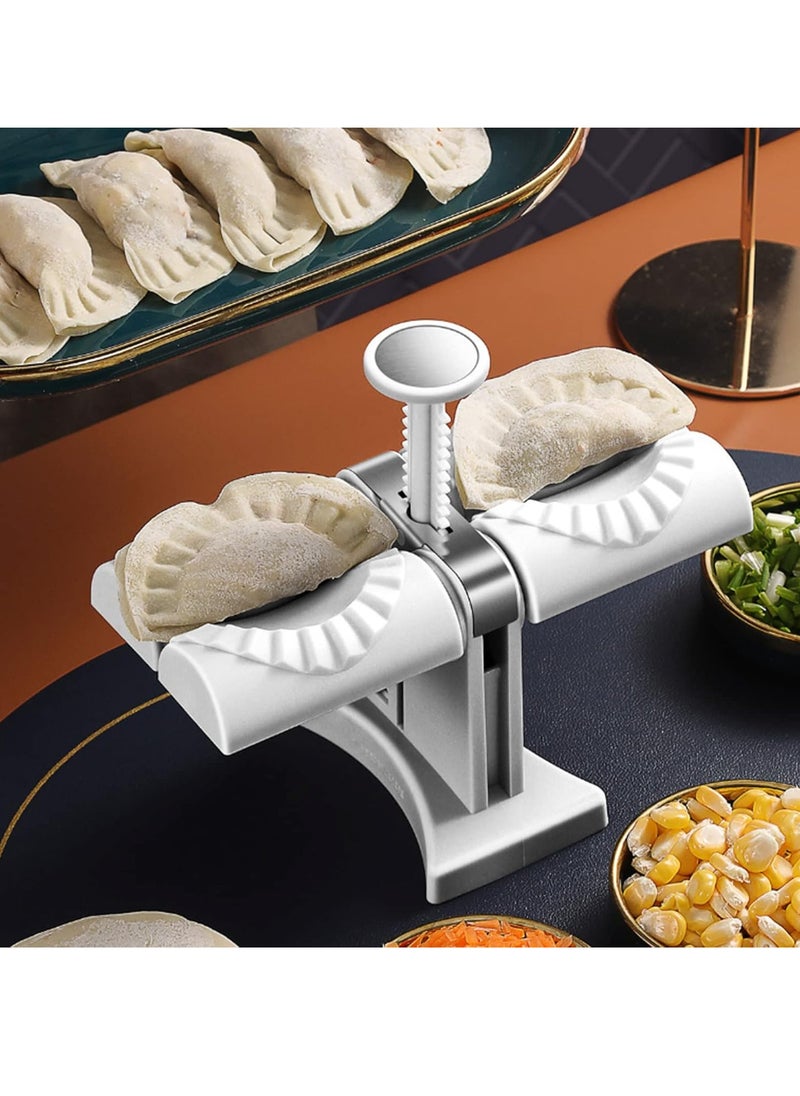 CME Modern Dumpling Samosa Maker And Qatayef Maker for Home Kitchen And Restaurant, Double Header, Automatic And Quick In Operation, Suitable ForSamosa, Ravioli Mold, Pierogi, Pie, Empanada And Much More  - Image 5