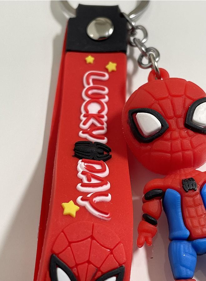 Generic Distinguished Cartoon Keychain Cute Accessory Anime The Avengers Spider-Man Keychain With Ribbon Fits Car Keys Wallet Bag Cute Creative Gift - Image 3