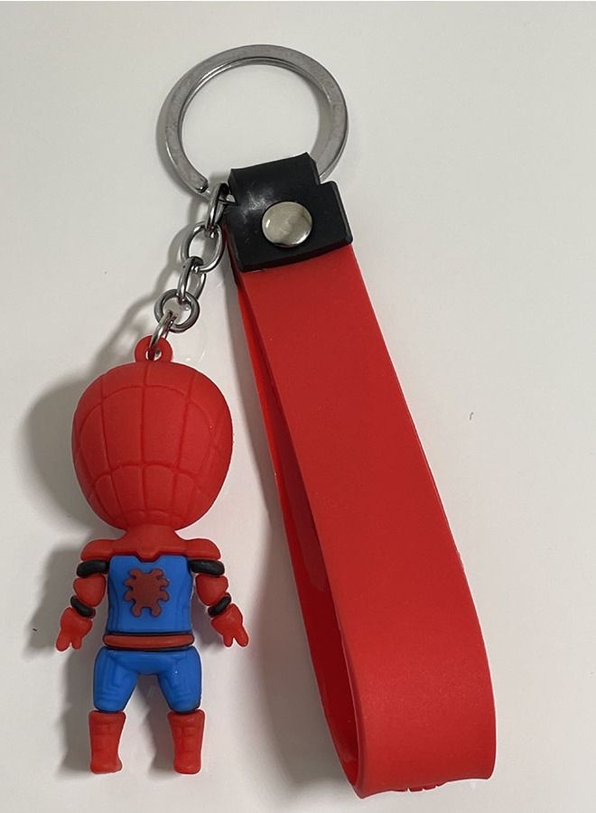 Generic Distinguished Cartoon Keychain Cute Accessory Anime The Avengers Spider-Man Keychain With Ribbon Fits Car Keys Wallet Bag Cute Creative Gift - Image 4